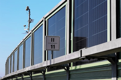 SoliTek Photovoltaic Noise Barrier Installed in Italy